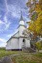 Country church in autumn Royalty Free Stock Photo