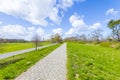 Sidewalk on a levee at the Baltic Sea Royalty Free Stock Photo