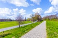 Sidewalk on a levee at the Baltic Sea Royalty Free Stock Photo