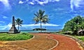 Empty Seaside Boardwalk in MahÃÂ©bourg, Mauritius