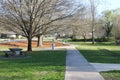 sidewalk at the park and sunny day