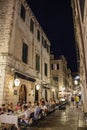 Sidewalk restaurants, Dubrovnik Royalty Free Stock Photo