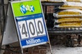 Sidewalk Sign: Lotto Max Jackpot at $40 Million