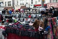 Sidewalk Vender Selling Masks and Winter Accessories during the Covid 19 Pandemic in Astoria Queens of New York City
