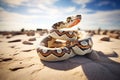 sidewinder snake on sun-heated desert stones