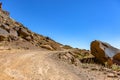 Sidewinding trails with rocks