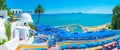 The luxury restaurants of Sidi Bou Said Royalty Free Stock Photo