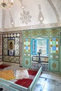 Beautiful interior of an old rich Arab house with an ornament on