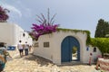 Sidi Bou Said, Tunisia, Alley with traditional white houses and blue doors