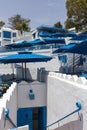 Sidi Bou Said, Tunisia, Alley with traditional white houses and blue doors