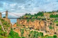 Sidi M`Cid Bridge across the Rhummel River in Constantine, Algeria Royalty Free Stock Photo