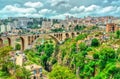 The Sidi Rached Viaduct across the Rhummel River Canyon in Constantine, Algeria Royalty Free Stock Photo