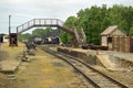 Sidings and engine shed at Strathspey Railway Scotland