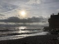 Sidmouth Beach on Autumn Day UK