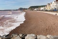 Sidmouth beach Devon England UK with a view along the Jurassic Coast
