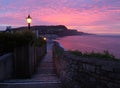 Sidmouth sunset Royalty Free Stock Photo