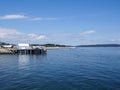 Sidney harbor and fish market on the jetty Royalty Free Stock Photo