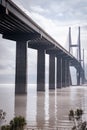 Sidney Lanier Bridge near Brunswick Georgia is a massive cable-stayed engineering marvel