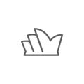 Sidney Opera House icon. Element of theatre icon. Thin line icon for website design and development, app development. Premium icon