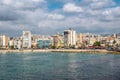 View of coastline of city Sidon in Lebanon