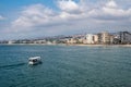 View of coastline of city Sidon in Lebanon