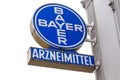 Historic bayer sign in siegburg germany