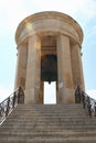 Siege bell memorial in Valletta, Malta. Royalty Free Stock Photo