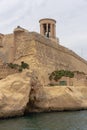 Siege Bell War Memorial from the entrance to the Grand Harbour, Valletta, Malta Royalty Free Stock Photo