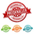 Siegel Button Banner - Preisknaller - in verschiedenen Farben Royalty Free Stock Photo