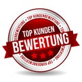 Siegel Button Banner - Top Kundenbewertung - in rot und silber Royalty Free Stock Photo