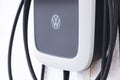 A new volkswagen electric car charging point