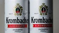 some non-alcoholic krombacher beer cans