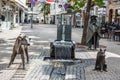 Siegen shopping street with watercourse animals