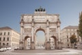 The Siegestor in Munich, Germany. Victory Gate, triumphal arch c