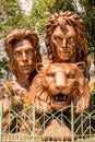 Siegfried & Roy monument statue memorial at the Mirage Hotel and Casino