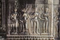 Siem Reap Angkor Wat apsara dancer ancient stone carving Royalty Free Stock Photo