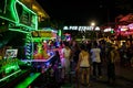 Night life, street lights, bars and entertainment in Pub Street, in Siem Reap, Cambodia