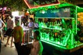 Night life, street lights, bars and entertainment in Pub Street, in Siem Reap, Cambodia