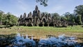 Siem Reap, Cambodia, December 06, 2015: The many face temple of Bayon at the Angkor Wat site in Cambodia Royalty Free Stock Photo