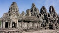 Siem Reap, Cambodia, December 06, 2015: The many face temple of Bayon at the Angkor Wat site in Cambodia Royalty Free Stock Photo