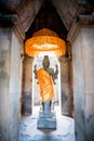 Siem Reap, Cambodia - September 12, 2010: Buddhist religious statue at Angkor wat temple Royalty Free Stock Photo