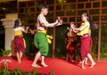 Khmer girls and boys perform folk dance