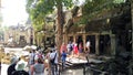 Siem Reap Cambodia Temple visited by tourists