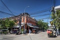 Siem Reap central city tourist area street in Cambodia