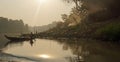 Siem Reap, Tonle Sap River, Cambodia -March 2018: Poor Fishermans life on the tonle sap river Royalty Free Stock Photo