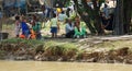 Siem Reap, Tonle Sap River, Cambodia -March 2018: Poor Fishermans life on the tonle sap river Royalty Free Stock Photo