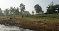 Siem Reap, Tonle Sap River, Cambodia -March 2018: Poor Fishermans life on the tonle sap river Royalty Free Stock Photo