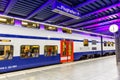 Siemens Desiro Double Deck S-Bahn train at Zurich Airport railway station in Switzerland Royalty Free Stock Photo