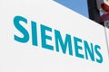 Siemens logo on Siemens building