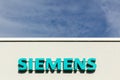 Siemens logo on a facade